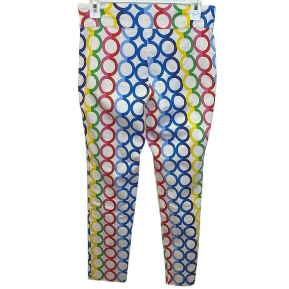 KRAZY LARRY Pull On Ankle Pants in Multi Circles - Picture 3 of 8